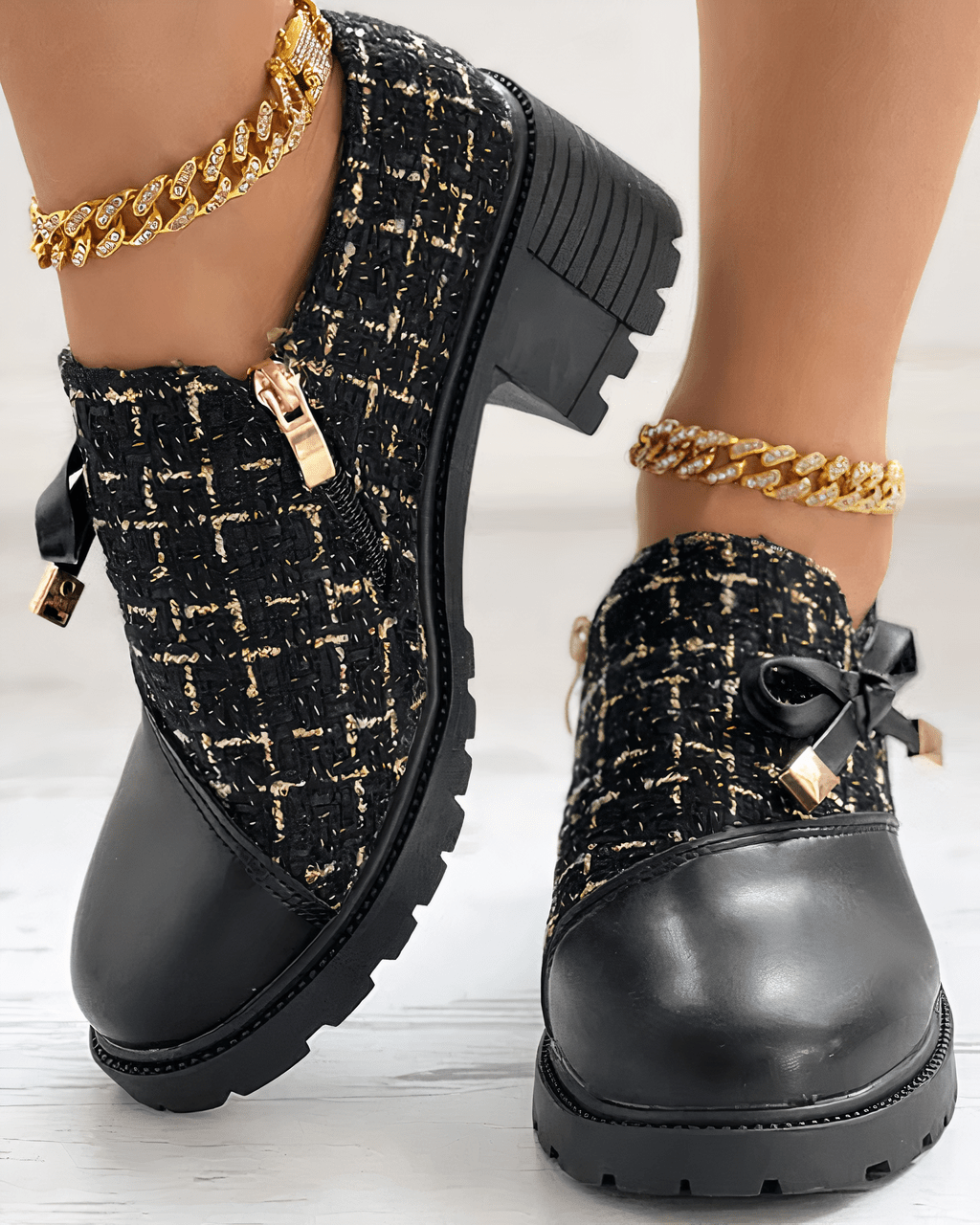 Tiana Mocassins Élégants Femme – Chaussures à petit talon chics pour le travail, les événements & le confort quotidien