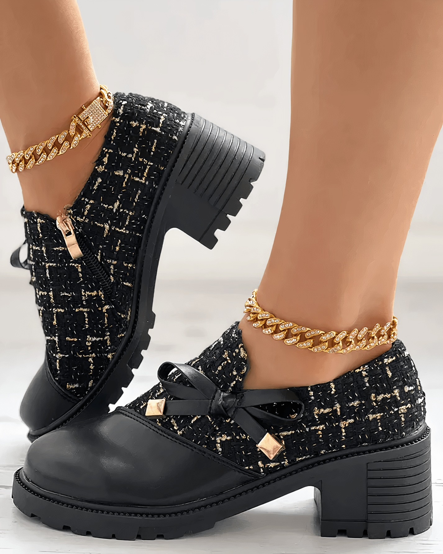 Tiana Mocassins Élégants Femme – Chaussures à petit talon chics pour le travail, les événements & le confort quotidien