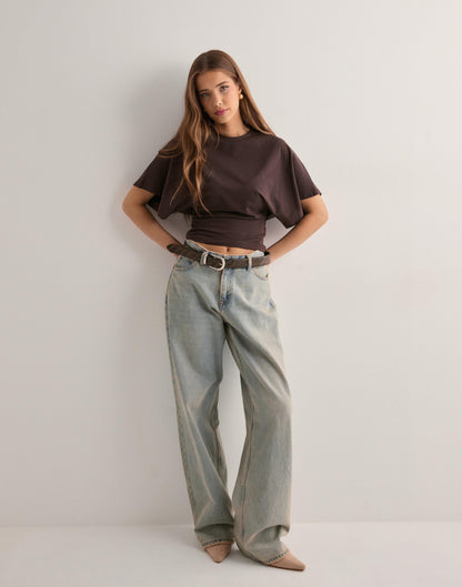 Isabelle Women's T-Shirt – Elegant T-Shirt with Flared Sleeves and Flattering Fitted Cut