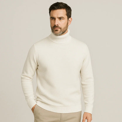 Kian Pull Homme à Col Roulé – Élégant, Chaud & Confortable en Cachemire Laine Mélangée