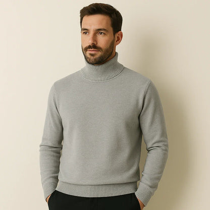 Kian Pull Homme à Col Roulé – Élégant, Chaud & Confortable en Cachemire Laine Mélangée