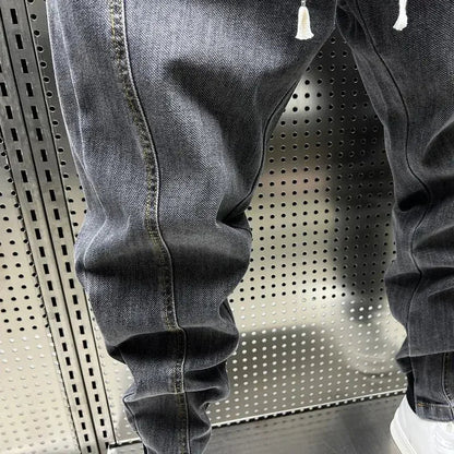 Jiro Pantalon Jogger Stretch pour Homme – Coupe casual moderne effet denim avec taille élastique