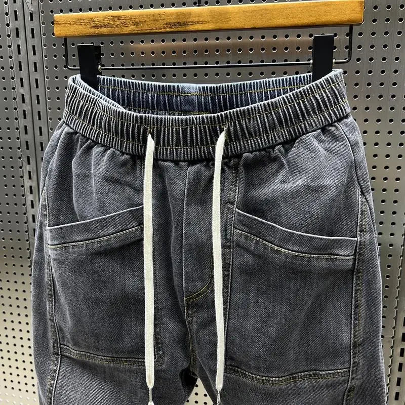 Jiro Pantalon Jogger Stretch pour Homme – Coupe casual moderne effet denim avec taille élastique