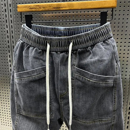 Jiro Pantalon Jogger Stretch pour Homme – Coupe casual moderne effet denim avec taille élastique