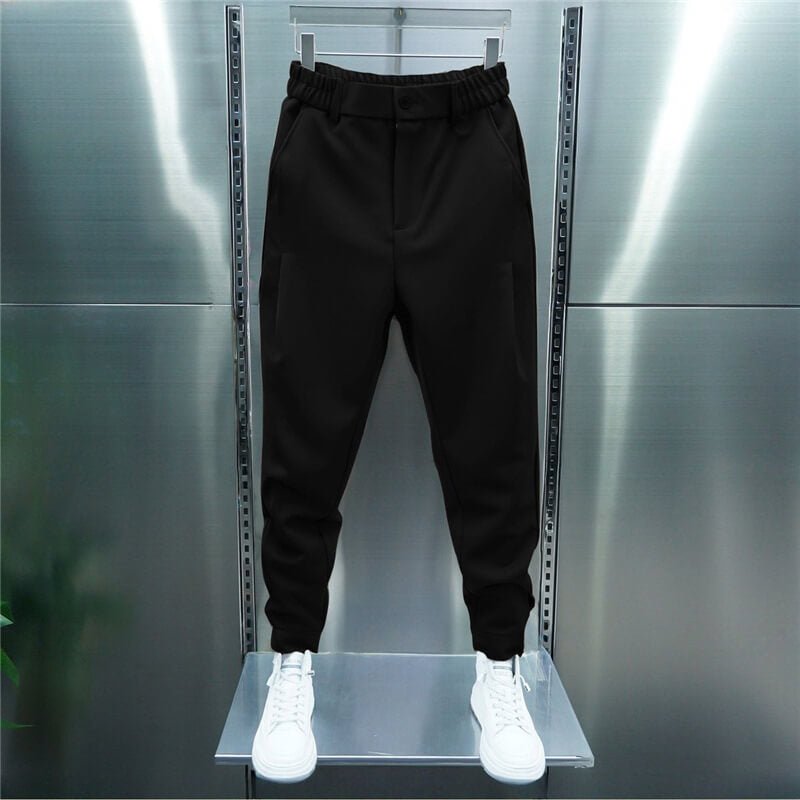 Leo Men's Stretch Pants – Modern Slim Fit Pants with Elastic Waist & Smart Casual Style