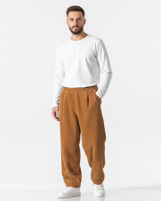 Brycen Men's Corduroy Pants – Modern Fit, Soft Touch & Elegant Style
