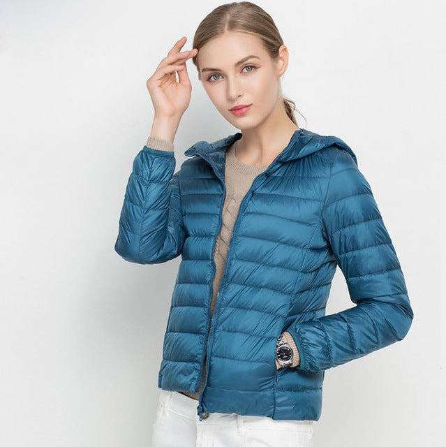 Autumn Doudoune Femme Légère – Veste Mi-Saison avec Capuche & Confort Quotidien