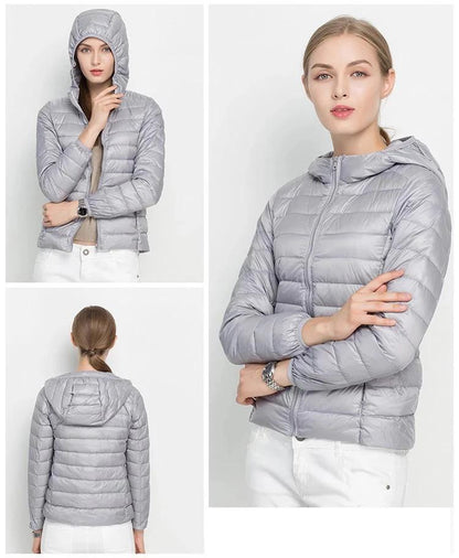 Autumn Doudoune Femme Légère – Veste Mi-Saison avec Capuche & Confort Quotidien