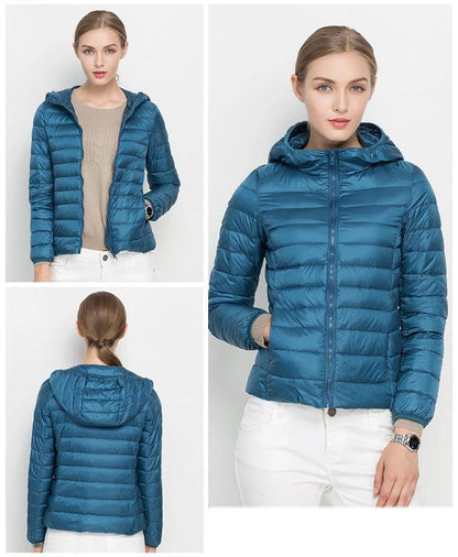 Autumn Doudoune Femme Légère – Veste Mi-Saison avec Capuche & Confort Quotidien