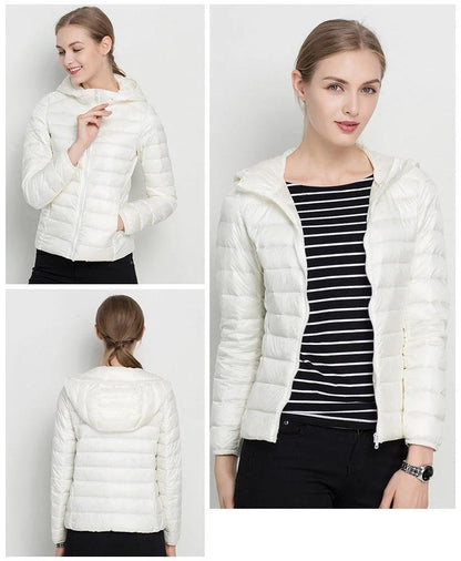 Autumn Doudoune Femme Légère – Veste Mi-Saison avec Capuche & Confort Quotidien