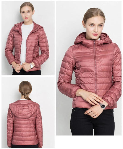 Autumn Doudoune Femme Légère – Veste Mi-Saison avec Capuche & Confort Quotidien