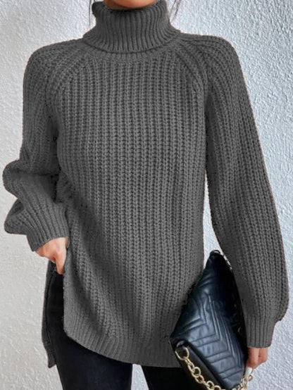 Gianna Pull à Col Roulé Femme – Pull en maille doux et chaud avec coupe élégante décontractée