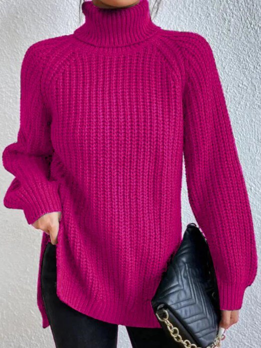 Gianna Pull à Col Roulé Femme – Pull en maille doux et chaud avec coupe élégante décontractée