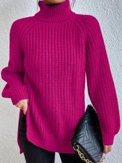 Gianna Pull à Col Roulé Femme – Pull en maille doux et chaud avec coupe élégante décontractée