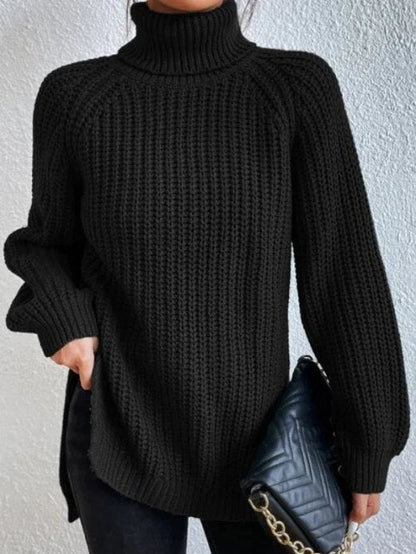 Gianna Pull à Col Roulé Femme – Pull en maille doux et chaud avec coupe élégante décontractée