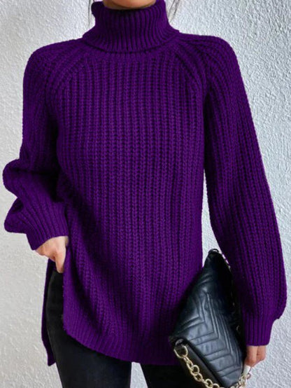 Gianna Pull à Col Roulé Femme – Pull en maille doux et chaud avec coupe élégante décontractée