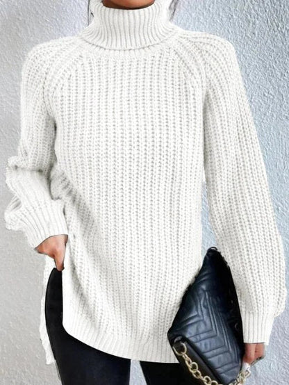 Gianna Pull à Col Roulé Femme – Pull en maille doux et chaud avec coupe élégante décontractée
