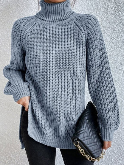 Gianna Pull à Col Roulé Femme – Pull en maille doux et chaud avec coupe élégante décontractée