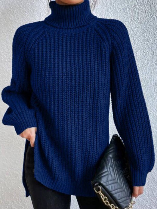 Gianna Pull à Col Roulé Femme – Pull en maille doux et chaud avec coupe élégante décontractée