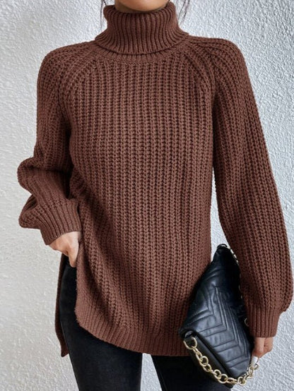 Gianna Pull à Col Roulé Femme – Pull en maille doux et chaud avec coupe élégante décontractée