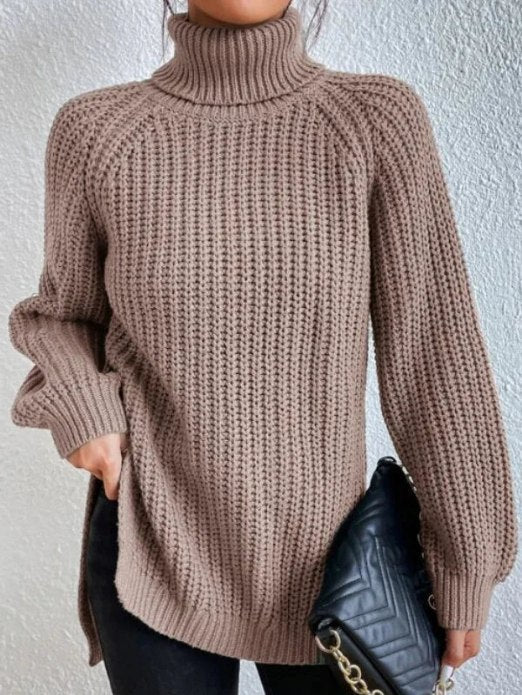 Gianna Pull à Col Roulé Femme – Pull en maille doux et chaud avec coupe élégante décontractée