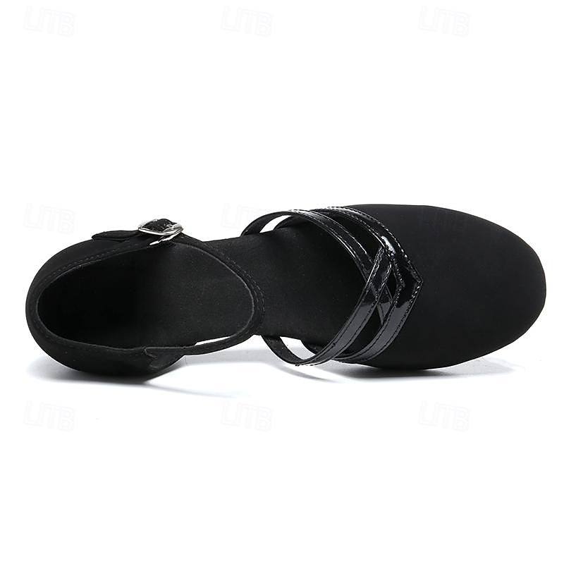 Zeline Chaussures de Danse Femme – Sandales Latin & Ballroom Confortables avec Talon Stable