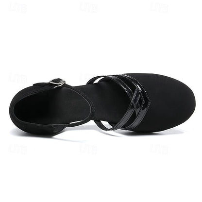 Zeline Chaussures de Danse Femme – Sandales Latin & Ballroom Confortables avec Talon Stable