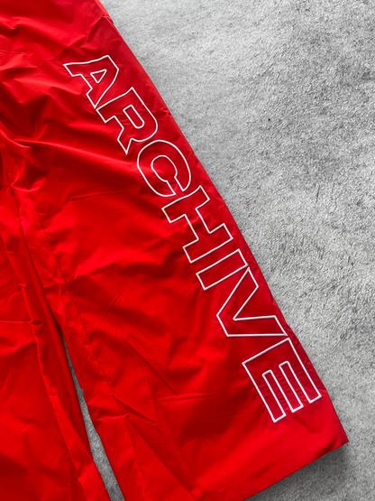 ARCHIVE 'STATEMENT' NYLON PANTS - RED