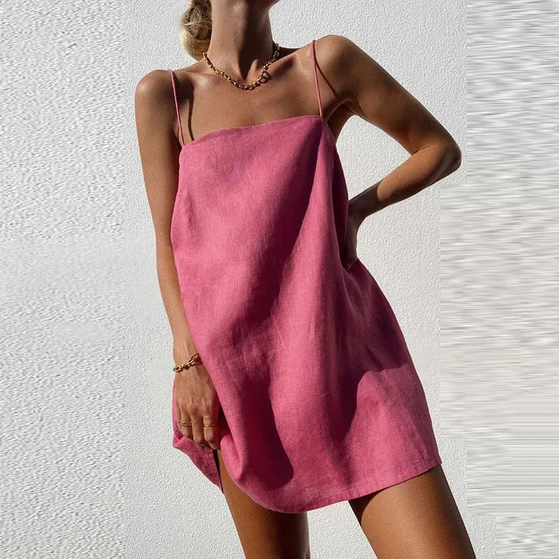Liviana Robe Slip Élégante – Robe Longue Femme en Satin Fluide à Bretelles Fines