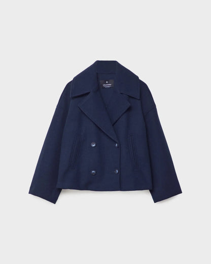 Vanessa Veste Femme – Veste Courte Croisée en Laine Élégante & Chaude pour l’Hiver