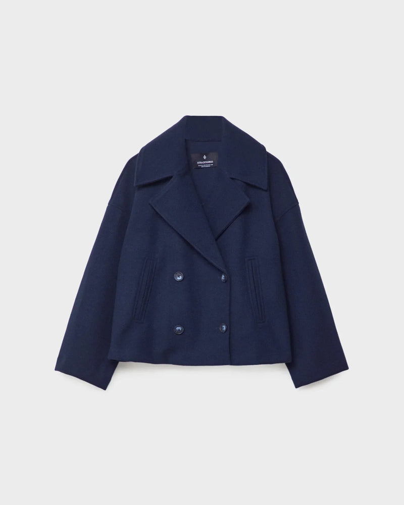Vanessa Women's Jacket – Elegant & Warm Short Crossed Wool Jacket for Winter