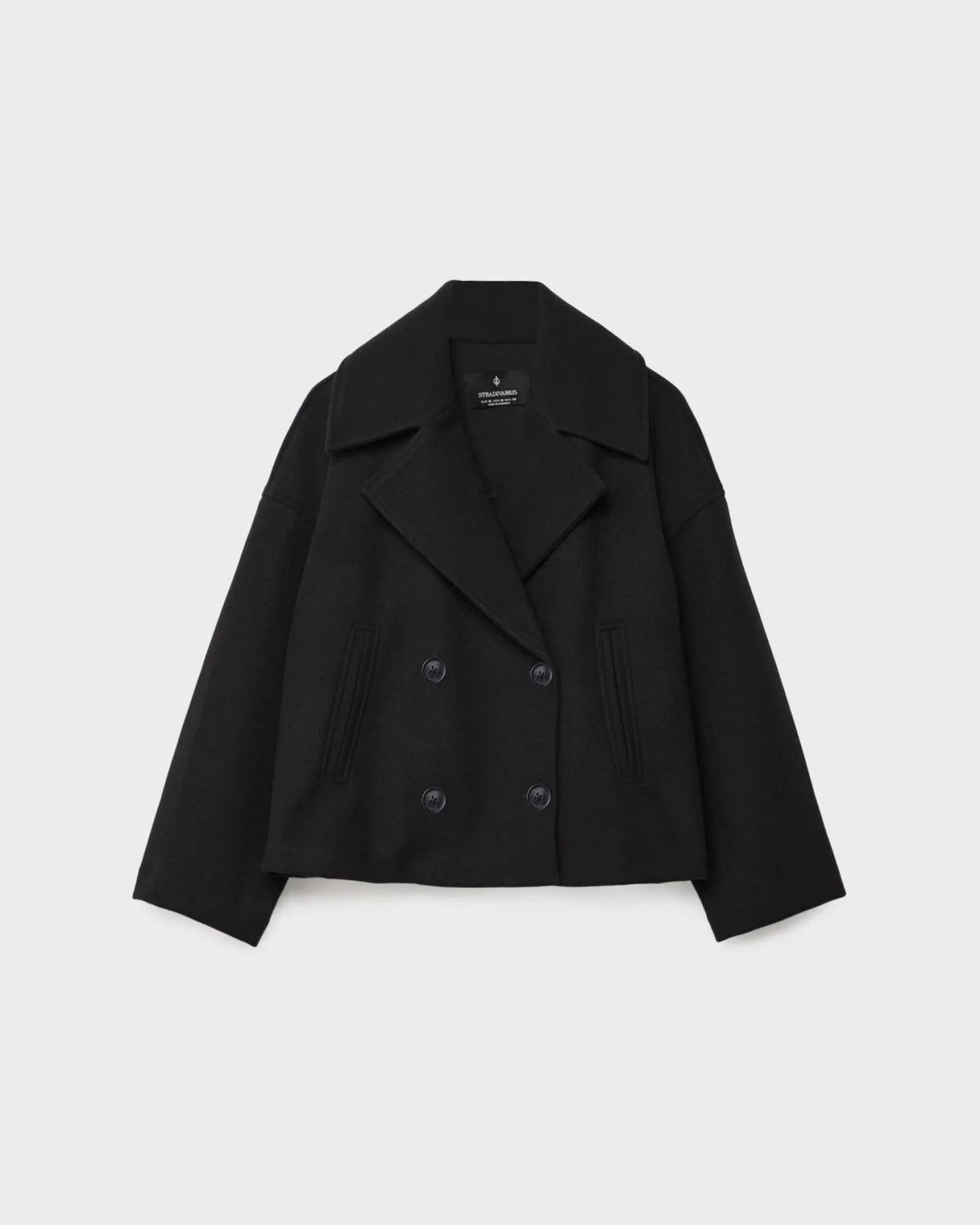 Vanessa Veste Femme – Veste Courte Croisée en Laine Élégante & Chaude pour l’Hiver