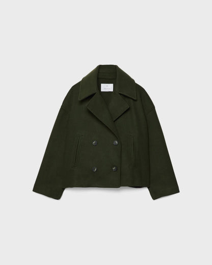 Vanessa Veste Femme – Veste Courte Croisée en Laine Élégante & Chaude pour l’Hiver