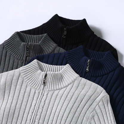 Drake Cardigan Homme – Gilet Zippé Moderne en Maille Douce au Style Intemporel