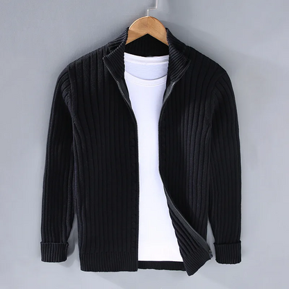 Drake Cardigan Homme – Gilet Zippé Moderne en Maille Douce au Style Intemporel