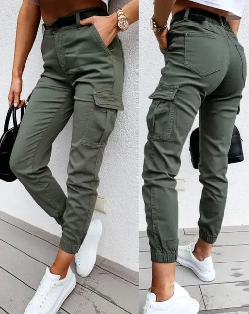 Jordyn High-Waisted Cargo Pants for Women – Comfort, Trendy Style & Functional Pockets