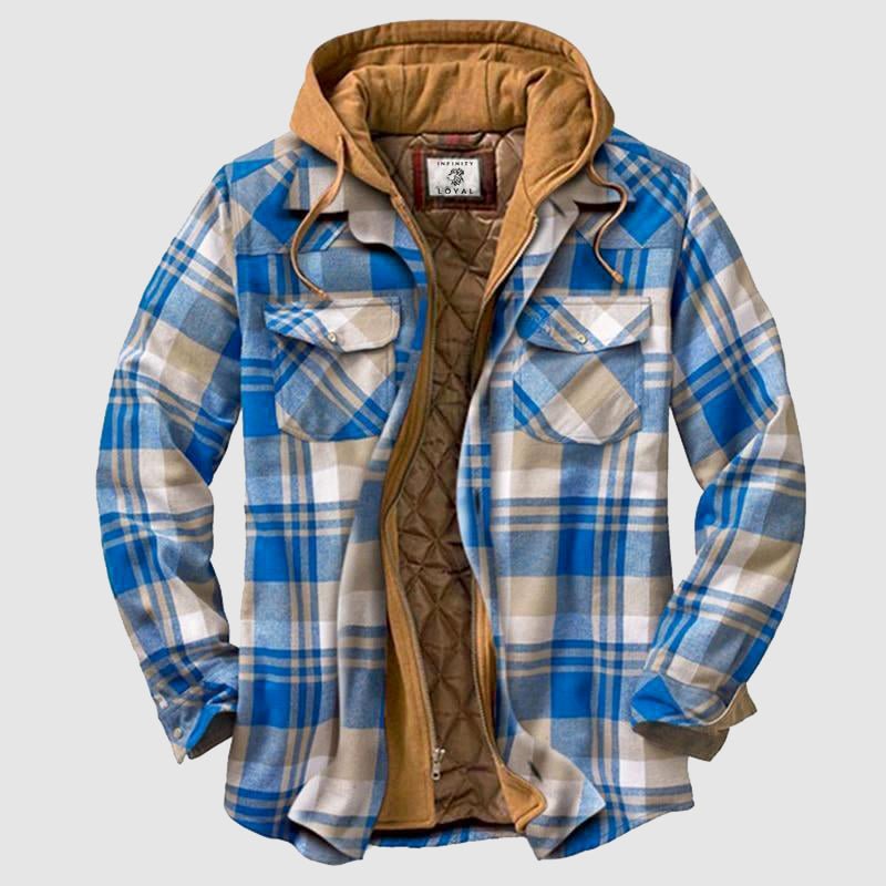 Andre Men's Jacket – Warm & Comfortable Flannel Lumberjack Jacket with Classic Style