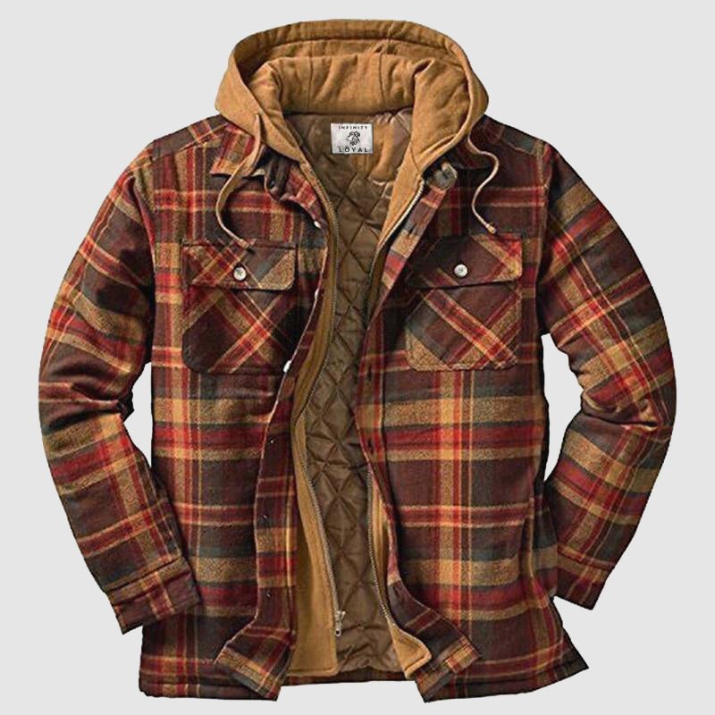 Andre Men's Jacket – Warm & Comfortable Flannel Lumberjack Jacket with Classic Style