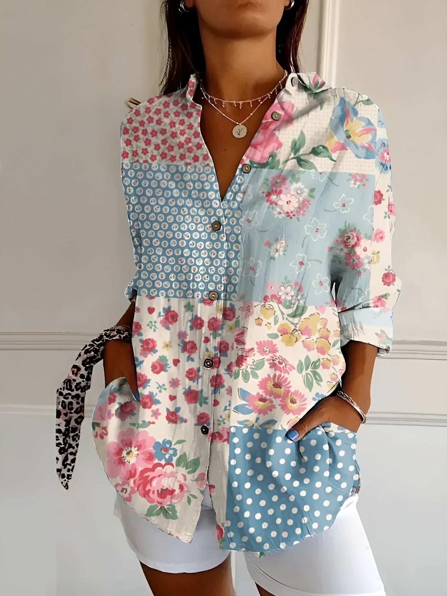 Haven Blouse Femme Chic – Blouse Élégante à Manches Longues pour Tenue Quotidienne ou Bureau