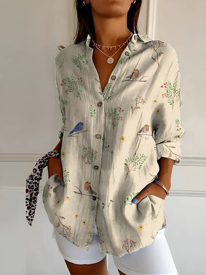 Haven Blouse Femme Chic – Blouse Élégante à Manches Longues pour Tenue Quotidienne ou Bureau