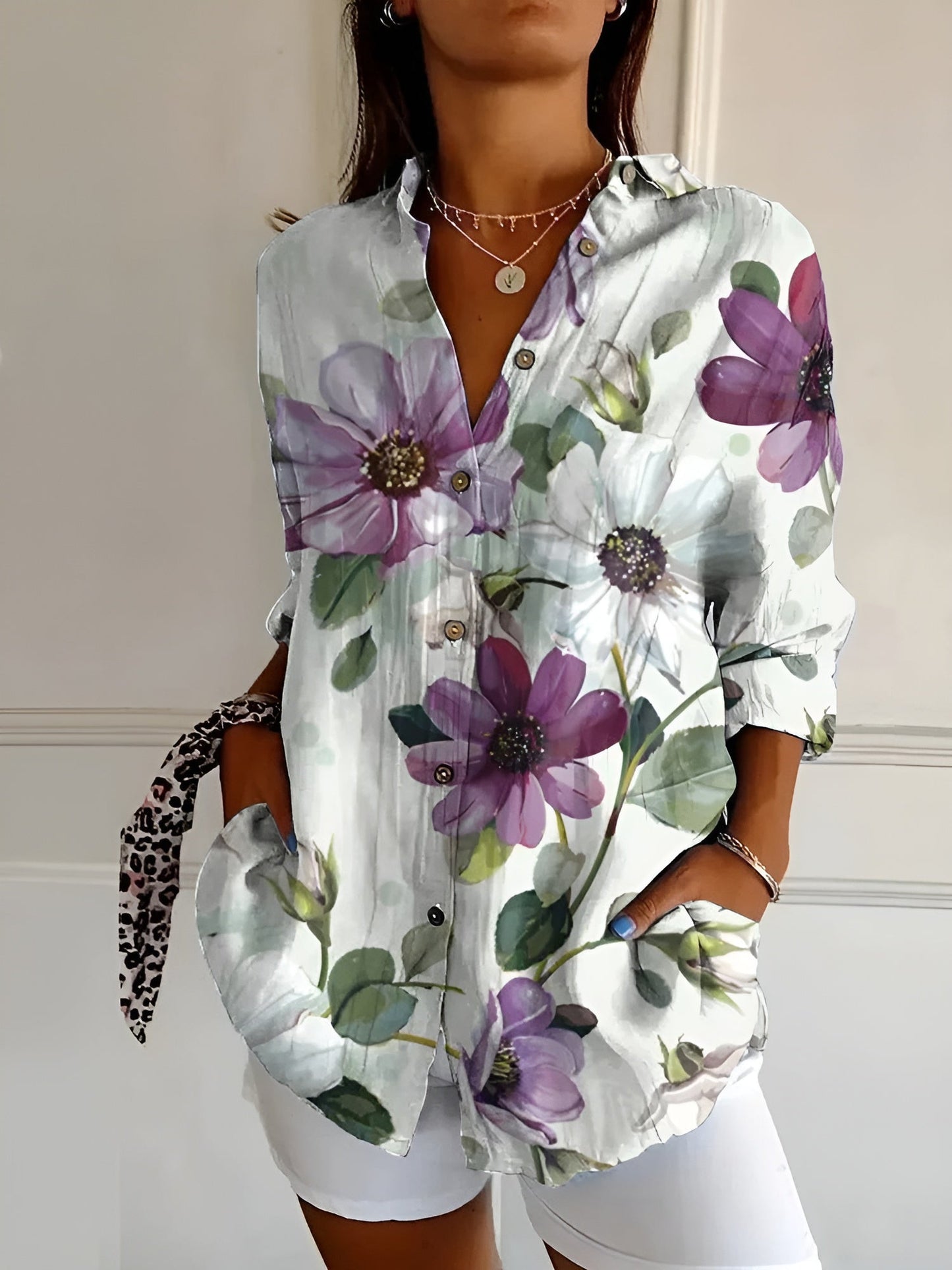 Haven Blouse Femme Chic – Blouse Élégante à Manches Longues pour Tenue Quotidienne ou Bureau