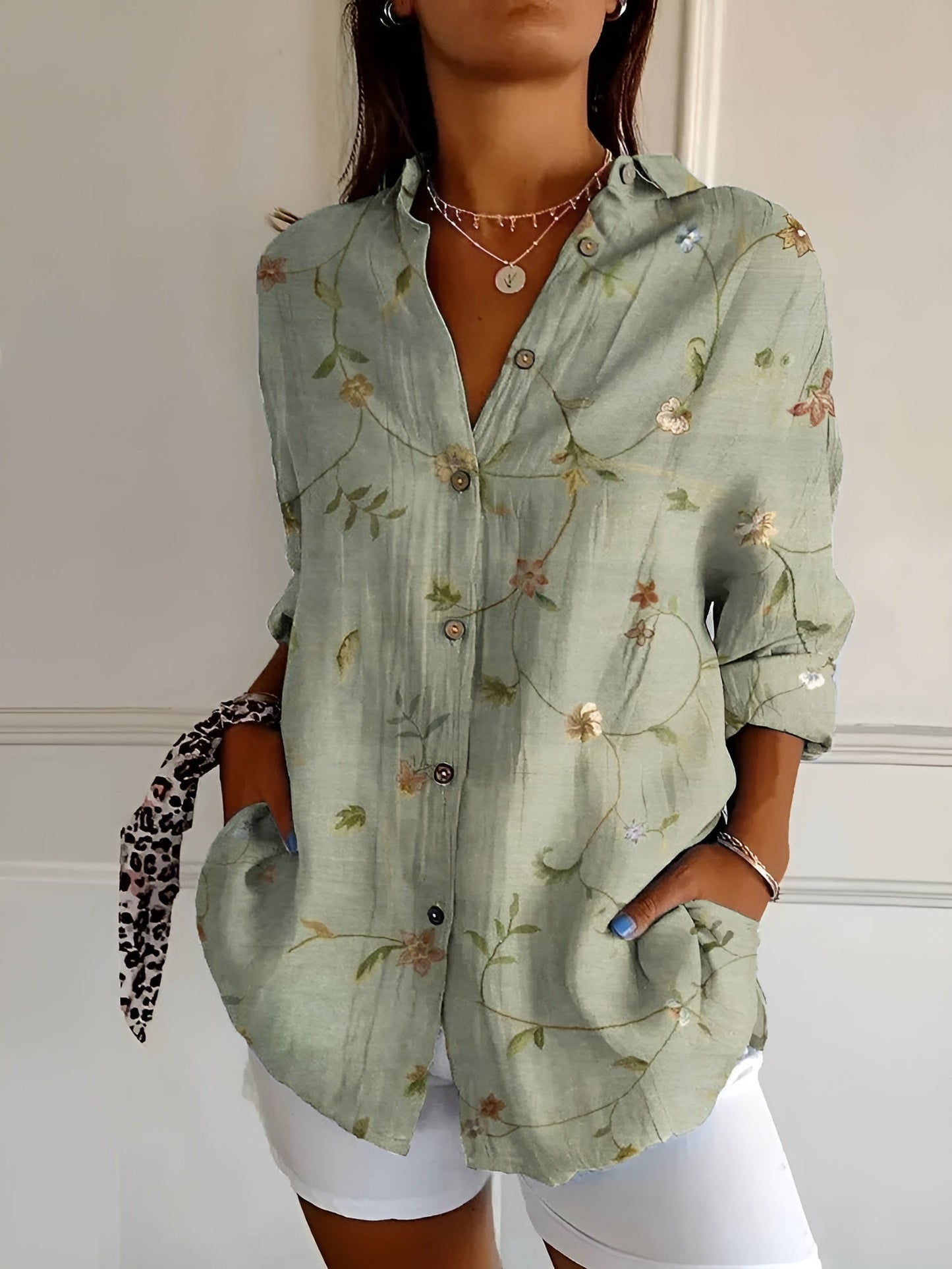 Haven Blouse Femme Chic – Blouse Élégante à Manches Longues pour Tenue Quotidienne ou Bureau