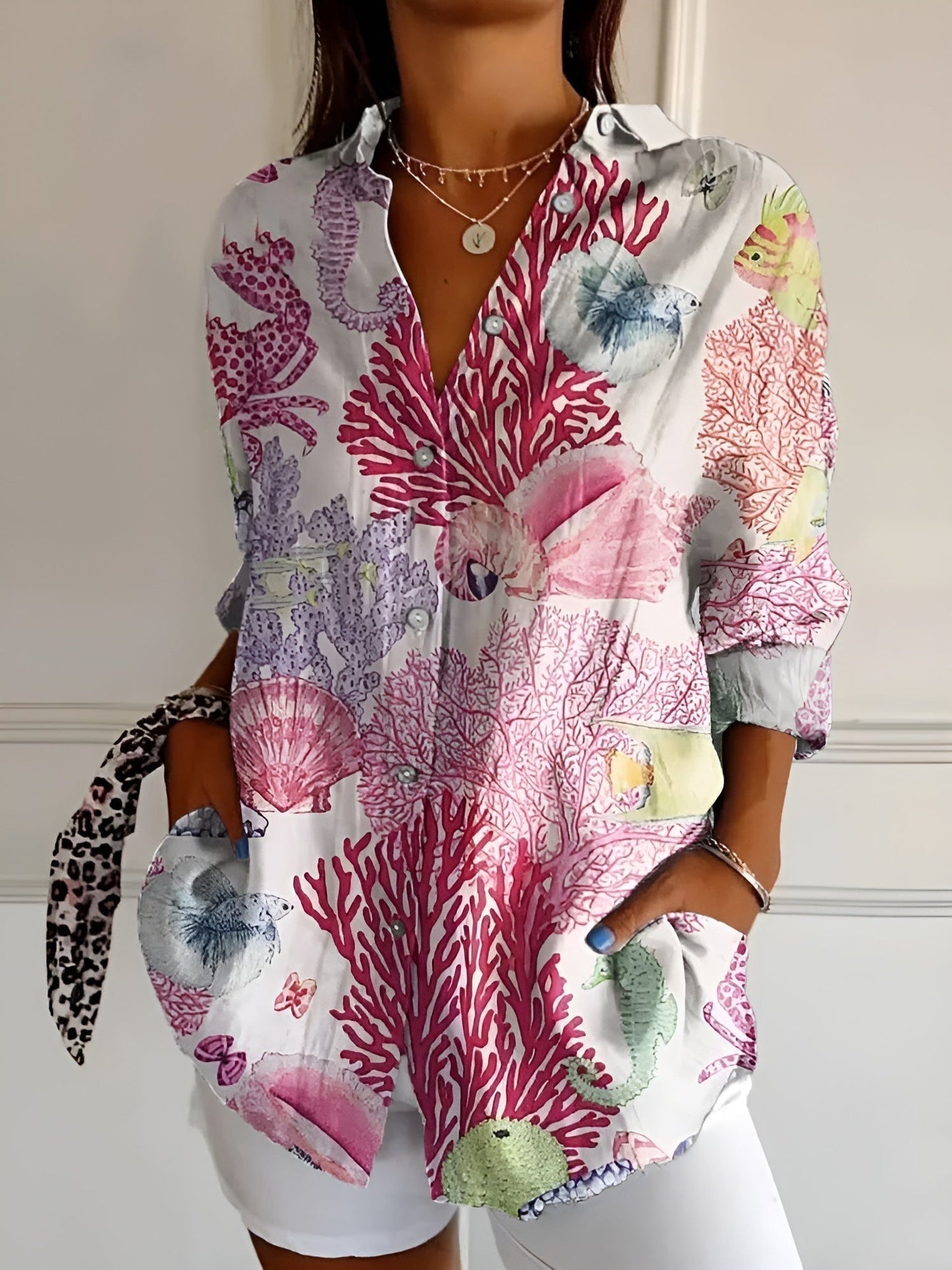 Haven Blouse Femme Chic – Blouse Élégante à Manches Longues pour Tenue Quotidienne ou Bureau