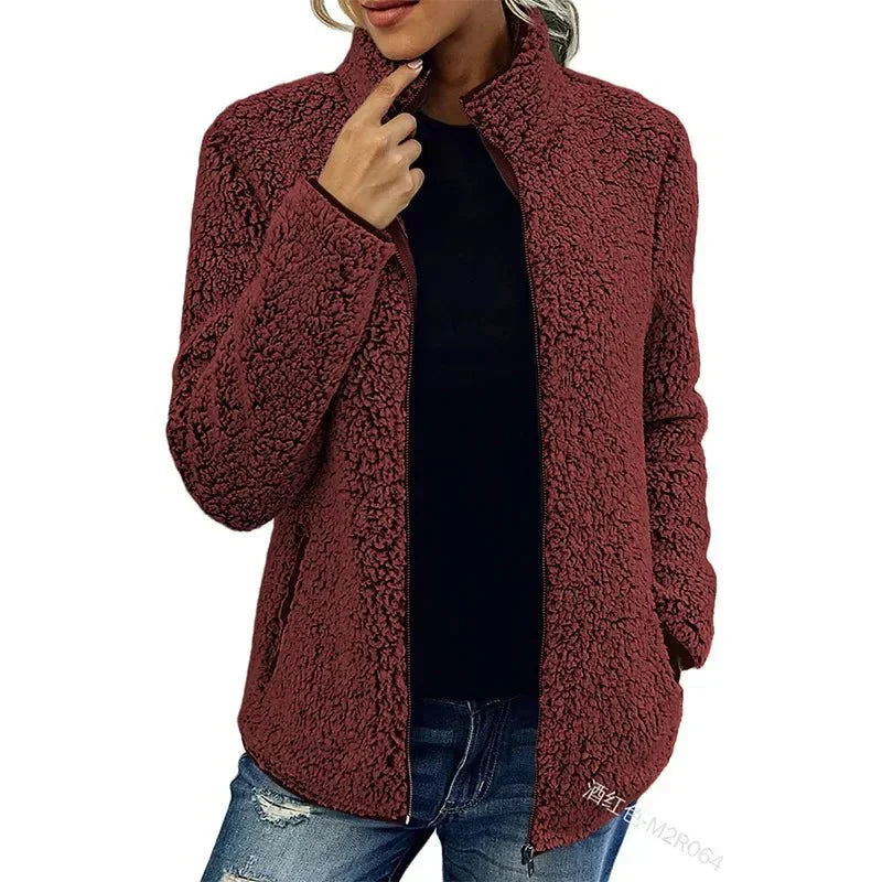 Neriah Veste Femme – Polaire d’Hiver Chic & Chaude, Élégante et Confortable