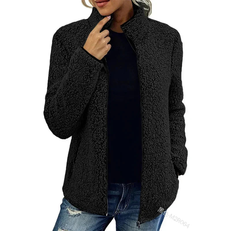 Neriah Veste Femme – Polaire d’Hiver Chic & Chaude, Élégante et Confortable