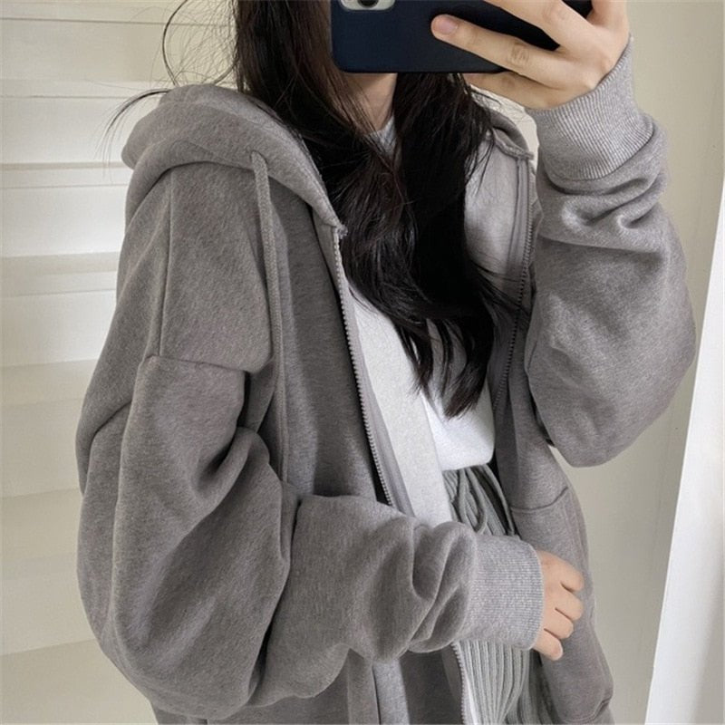 Ayleen Veste Femme – Oversize à Capuche avec Poches, Style Moderne & Confortable