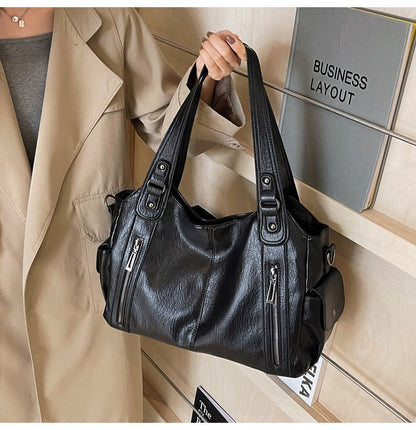 Clara Sac à Main Femme – Sac en Cuir Élégant avec Compartiments Spacieux & Détails Zippés