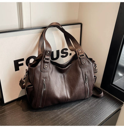 Clara Sac à Main Femme – Sac en Cuir Élégant avec Compartiments Spacieux & Détails Zippés