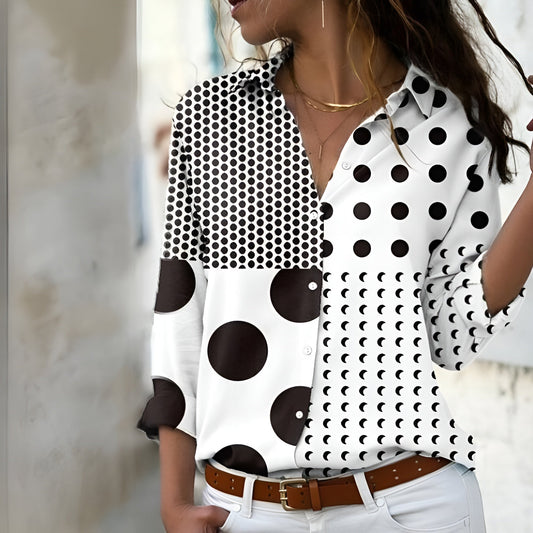 Norina Women's Blouse – Lightweight Blouse with Trendy Print, Loose Fit & Soft Fabric